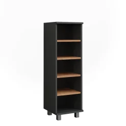 Vicco Midischrank Anthrazit/Goldkraft Eiche Ilias 30x95x30 cm - Die Badezimmermöbel, Mehr Ordnung im Badezimmer durch übersichtliche Ablage