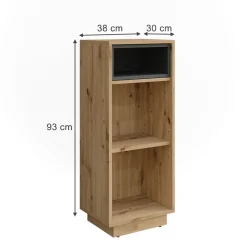 Vicco Midischrank Artisan Eiche/Anthrazit Beatrice 38x93x30 cm - Aufbewahrungsschrank, Viel Stauraum für Handtücher, Kosmetik & Pflegeprodukte