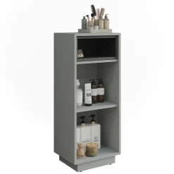 Vicco Midischrank Grau/Anthrazit Beatrice 38x93x30 cm - Aufbewahrungsschrank, Viel Stauraum für Handtücher, Kosmetik & Pflegeprodukte