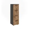 Vicco Midischrank "Irma", Anthrazit/Artisan, 30 x 95 cm mit 4 Schubladen
