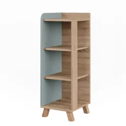 Vicco Midischrank Sonoma/Blau Karen 30x90x35 cm - Die Badezimmermöbel, Mehr Ordnung im Badezimmer durch übersichtliche Ablage