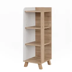 Vicco Midischrank Sonoma/Weiß Karen 30x90x35 cm - Die Badezimmermöbel, Mehr Ordnung im Badezimmer durch übersichtliche Ablage