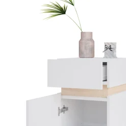 Vicco Midischrank Weiß Gloria 33x76x35 cm - Die Badezimmermöbel, Unterschrank- und Hängeschrank-Kombination