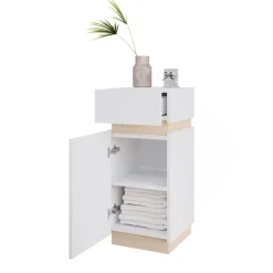 Vicco Midischrank Weiß Gloria 33x76x35 cm - Die Badezimmermöbel, Unterschrank- und Hängeschrank-Kombination