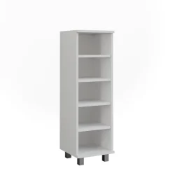 Vicco Midischrank Weiß Ilias 30x95x30 cm - Die Badezimmermöbel, Mehr Ordnung im Badezimmer durch übersichtliche Ablage