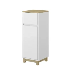 Vicco Midischrank Weiß Livia 30x80x30 cm - Badschrank, Nutzt den Raum über der Toilette clever aus