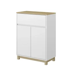Vicco Midischrank Weiß Livia 60x80x30 cm - Badezimmermöbel, Nutzt den Raum über der Toilette clever aus