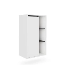 Vicco Midischrank Weiß/Grau Viola 50x86x33 cm - Die Badezimmermöbel, Leichte Reinigung des Bodens dank wandhängender Montage