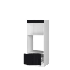 Vicco Mikrowellenschrank "Fame-Line", Schwarz gestreift, 60 cm offen