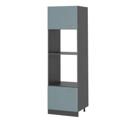 Vicco Mikrowellenschrank "R-Line", Blau-Grau, 60 cm