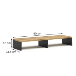Vicco Monitorständer "Tomy", Anthrazit/Goldkraft Eiche, 80 x 12 cm