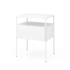 Vicco Nachttisch Mira, Nachtkommode, Weiß, 40 x 50 cm