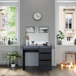 Vicco Schminktisch Anthrazit Sherry 90x75x40 cm - Kosmetiktisch, 4 Schubladen für unterschiedliche Aufbewahrungsbedürfnisse