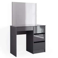 Vicco Schminktisch Anthrazit Sherry 90x75x40 cm - Kosmetiktisch, 4 Schubladen für unterschiedliche Aufbewahrungsbedürfnisse