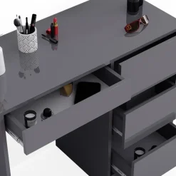 Vicco Schminktisch Anthrazit Sherry 90x75x40 cm - Frisiertisch, 4 Schubladen für unterschiedliche Aufbewahrungsbedürfnisse