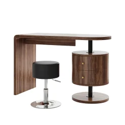 Vicco Schminktisch Eiche rustikal Lara 120x76x50 cm - Der Frisiertisch, Große Tischfläche für Make-up, Schmuck und Styling-Utensilien