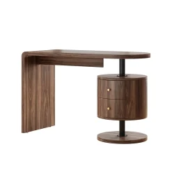 Vicco Schminktisch Eiche rustikal Lara 120x76x50 cm - Der Bürotisch mit Stauraum, Große Tischfläche für Make-up, Schmuck und Styling-Utensilien