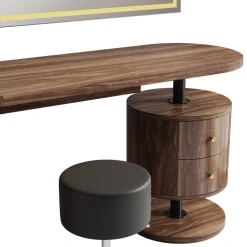 Vicco Schminktisch Eiche rustikal Lara 120x76x50 cm - Der Frisiertisch, Große Tischfläche für Make-up, Schmuck und Styling-Utensilien