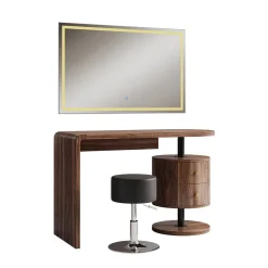 Vicco Schminktisch Eiche rustikal Lara 120x76x50 cm - Der Frisiertisch, Große Tischfläche für Make-up, Schmuck und Styling-Utensilien