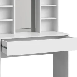 Vicco Schminktisch Weiß Alexa 93x147x40 cm - Kosmetiktisch, Schafft sofort ein aufgeräumtes Beauty-Setup
