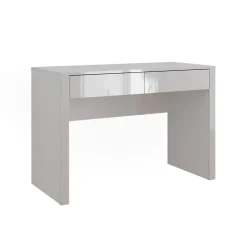 Vicco Schminktisch Weiß Hochglanz/Weiß Annabelle 110x75.5x50 cm - Frisiertisch, Hält täglich genutzte Produkte immer griffbereit