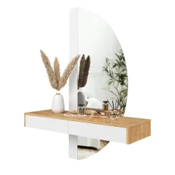 Vicco Schminktisch Weiß Melisa 120x161.1x40 cm - Frisiertisch, Flexible Höhe möglich, perfekt auf individuelle Bedürfnisse einstellbar