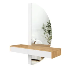 Vicco Schminktisch Weiß Melisa 120x161.1x40 cm - Frisiertisch, Flexible Höhe möglich, perfekt auf individuelle Bedürfnisse einstellbar