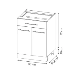 Vicco Schubunterschrank 