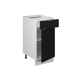 Vicco Schubunterschrank "Fame-Line", Schwarz gestreift, 40 cm ohne Arbeitsplatte