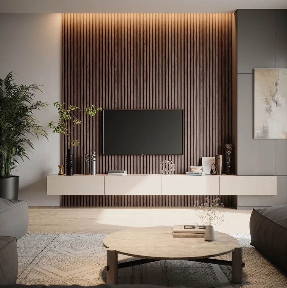 Vicco Wandpaneele "Akustikpaneel", Nussbaum/Braun, 8 Stück