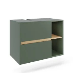 Vicco Waschbeckenunterschrank Grün/Artisan Viola 80x60x46 cm - Unterschrank für das Badezimmer, Leichte Reinigung des Bodens dank wandhängender Montage