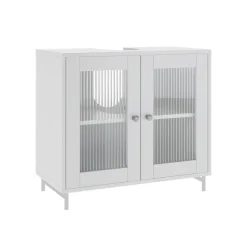 Vicco Waschbeckenunterschrank Weiß Malte 60x58x30 cm - Unterschrank für das Badezimmer, Unterstützt eine strukturierte Organisation im Alltag