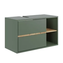 Vicco Waschbeckenunterschrank Grün/Artisan Viola 100x60x46 cm - Unterschrank für das Badezimmer, Leichte Reinigung des Bodens dank wandhängender Montage