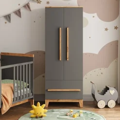 Vitalispa Kinderkleiderschrank Grau/Artisan 70 x 186.8 cm, Malia