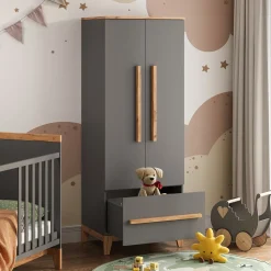 Vitalispa Kinderkleiderschrank Grau/Artisan 70 x 186.8 cm, Malia