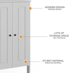 Vitalispa Kinderkleiderschrank Weiß Ajaton - 70x121x53 cm aus Spanplatte - Kinderregal für Kinder und Teenager, praktische Lösung für gut organisierte Räume