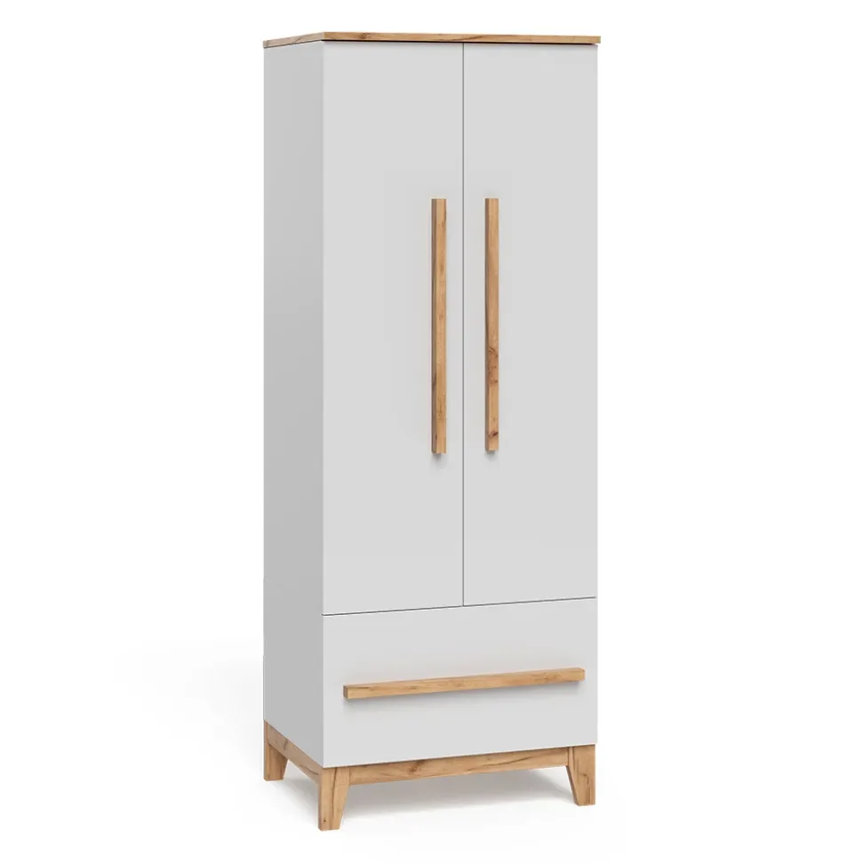 Vitalispa Kinderkleiderschrank Weiß/Artisan 70 x 186.8 cm, Malia