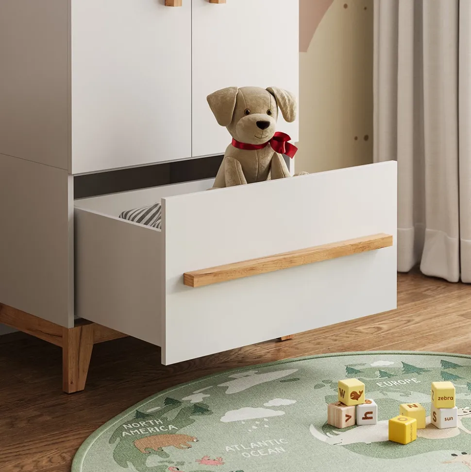 Vitalispa Kinderkleiderschrank Weiß/Artisan 70 x 186.8 cm, Malia