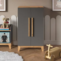 Vitalispa Kinderkleiderschrank Grau/Artisan 70 x 120 cm, Malia