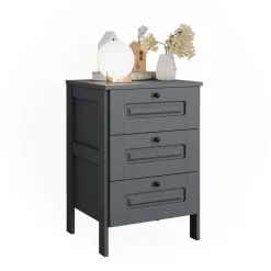 Vitalispa Kommode Grau Ajaton - 60x88x53 cm gefertigt aus Spanplatte - Die Kommode mit Schubladen für Kinder und Teenager, für den schnellen Zugriff auf das Wesentliche