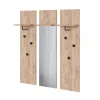 Wandgarderobe Siri Goldkraft Eiche Set mit 3 Wandgarderoben Vicco