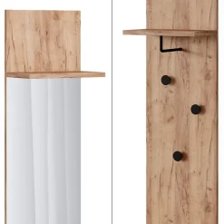 Wandgarderobe Siri Goldkraft Eiche Set mit 3 Wandgarderoben Vicco