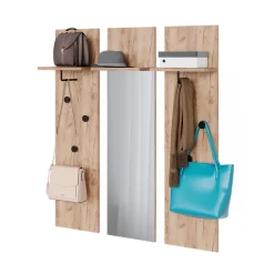 Wandgarderobe Siri Goldkraft Eiche Set mit 3 Wandgarderoben Vicco