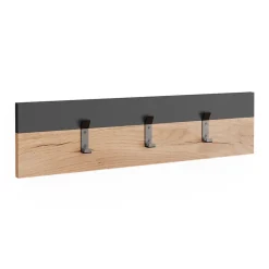 Wandgarderobe Orlando Anthrazit/Goldkraft Eiche 60 x 15 cm Vicco