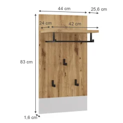 Wandgarderobe Selena Weiß/Artisan 44 x 83 cm Vicco