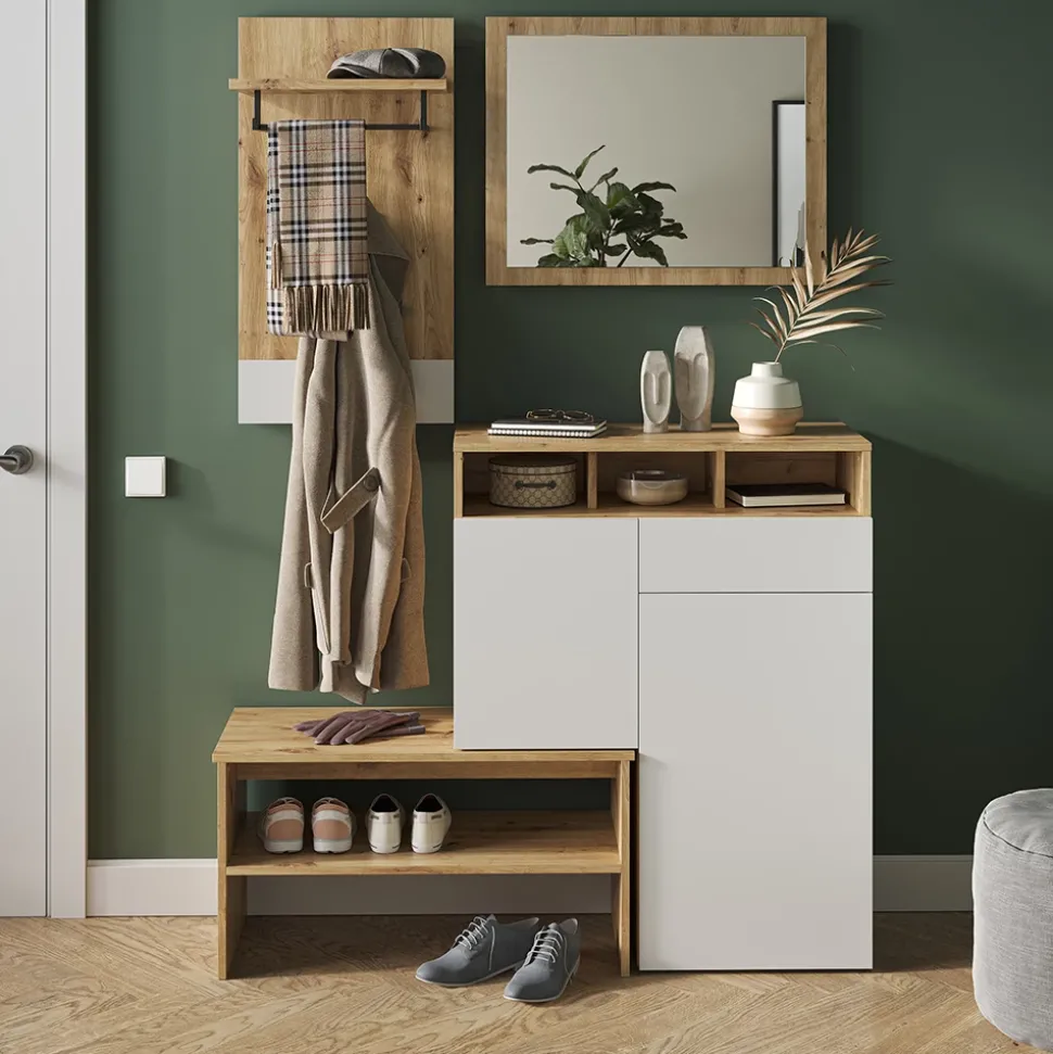 Wandgarderobe Selena Weiß/Artisan 44 x 83 cm Vicco