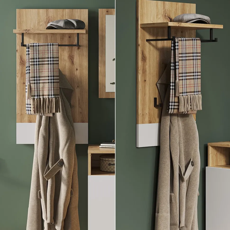 Wandgarderobe Selena Weiß/Artisan 44 x 83 cm Vicco