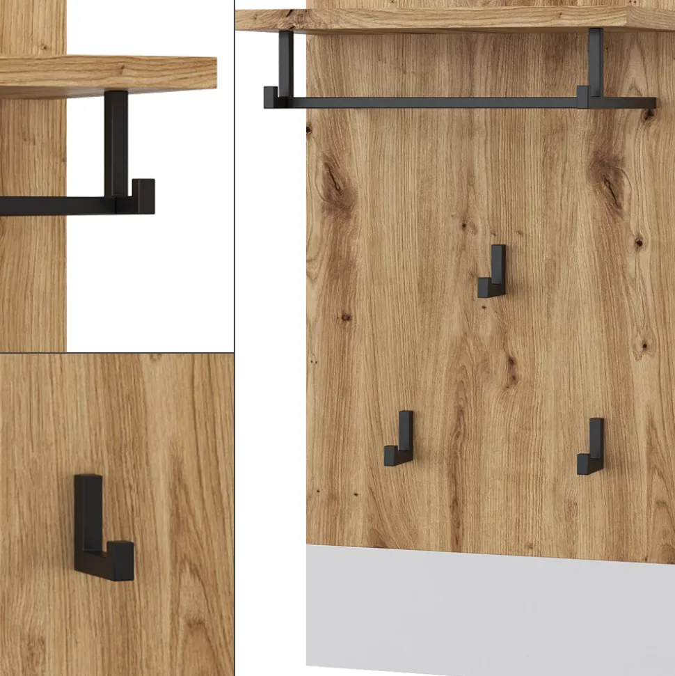 Wandgarderobe Selena Weiß/Artisan 44 x 83 cm Vicco