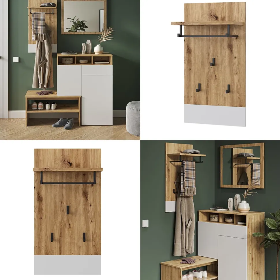 Wandgarderobe Selena Weiß/Artisan 44 x 83 cm Vicco