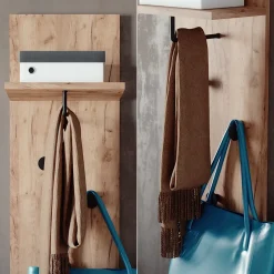 Wandgarderobe Siri Goldkraft Eiche 36 x 135 cm Vicco